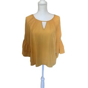 Bright Yellow Ambiance Blouse w/ Fun Sleeves